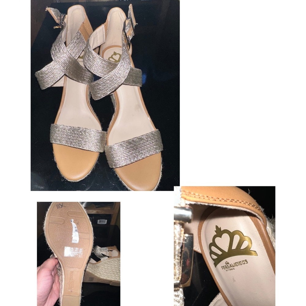 Strappy Platform Metallic Sandals